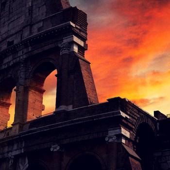 Image of Colosseum at sunset