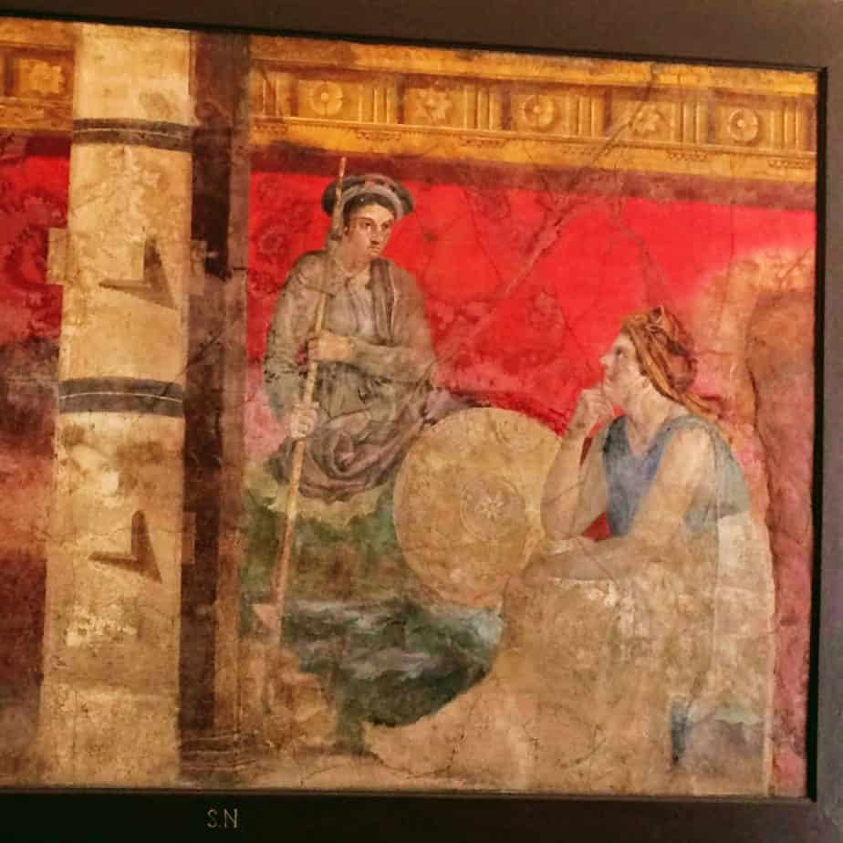 image of fresco at Naples Archaeology Museum in Italy