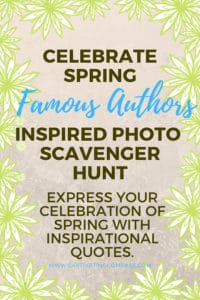 image of Famous Authors Photo Scavenger Hunt printable from ww.CaptivatingCompass.com