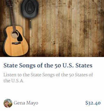 image of State Songs of the 50 S. S. Sates by Gena Mayo availalbe at www.captivatingcompass.com