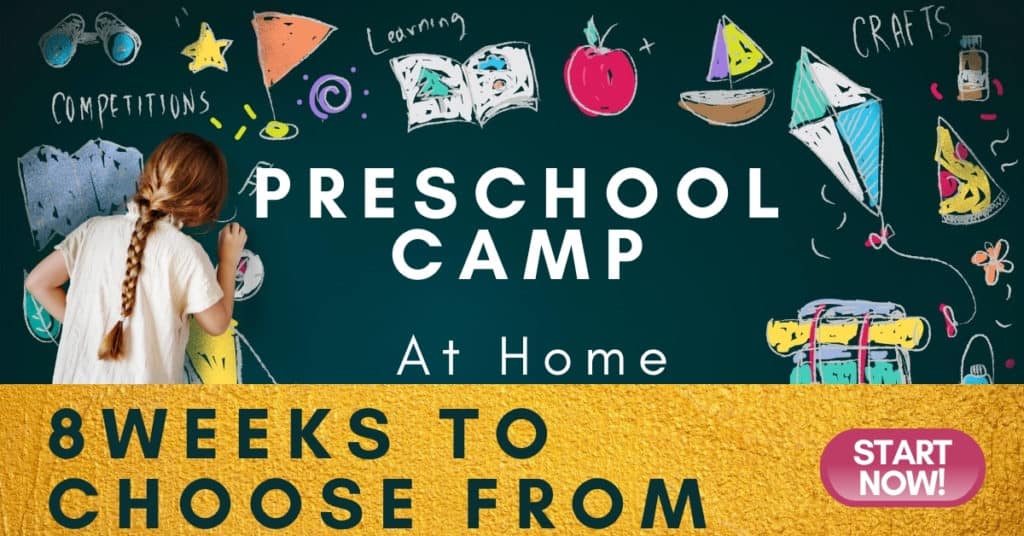 image of preschool camp. 8 weeks to choose from start now. at www.captivatingcompass.com