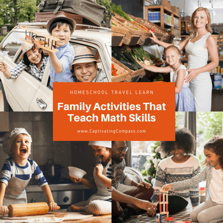 Have fun learning together with these eight family activities that are fun ways to teach math skills. Make learning fun in your homeschool with Captivating Compass & CTC mth