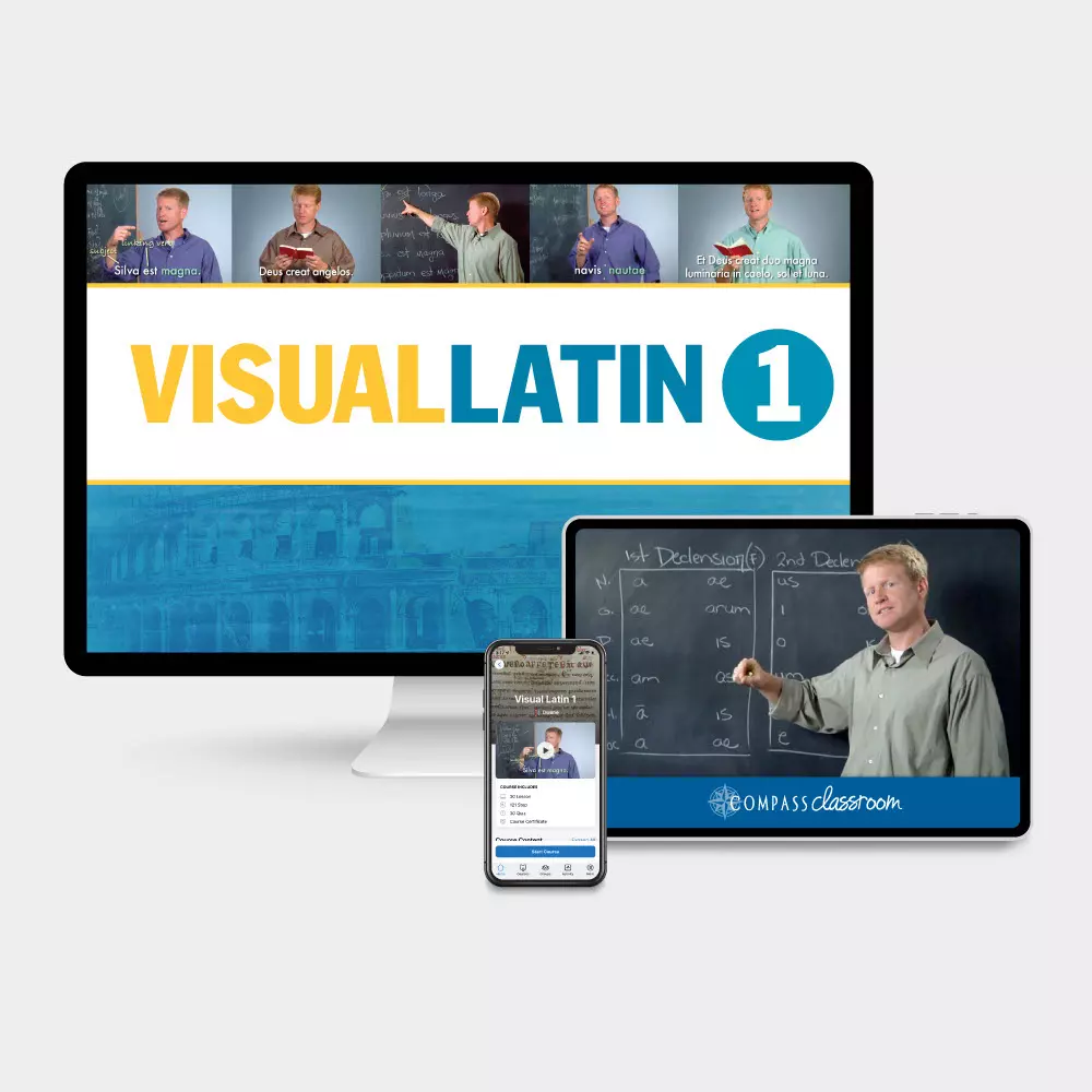image f Visual Latin curriculum from Compass Classroom availalbe at CaptivatingCompass.com