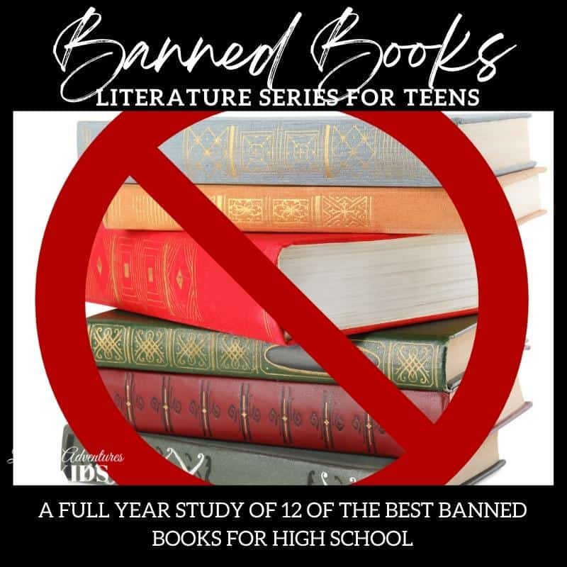 image of BannedBooks Literature Series for teens. An adventure of self-discovery, learning, and entertainment with this epic 10th-grade reading list, including your favorite classics at CaptivatingCompass.com