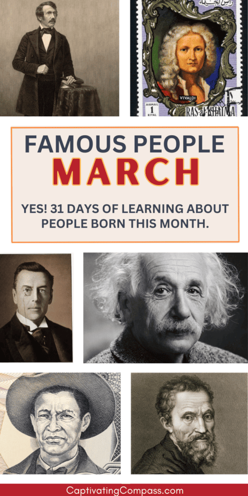 cllageimage of famous people born in March from CaptivatingCompass.com